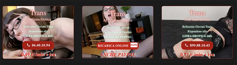 trans al telefono erotico